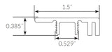 American Hackberry Waterproof Laminate 1.5 in. Wide x 7.5 ft. Length End Cap