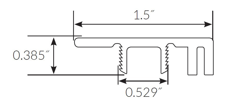 Brisk Hollow Oak Waterproof Laminate 1.5 in. Wide x 7.5 ft. Length End Cap