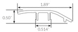 Preston Peak Maple Waterproof Hybrid Resilient 1.89 in. Wide x 7.5 ft. Length Reducer
