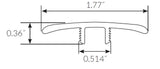 Arctic Hackberry Waterproof Laminate 1.77 in. Wide x 7.5 ft. Length T-Molding