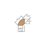 Aperture Oak Laminate 3/4 in. Tall x 0.75 in. Wide x 7.5 ft. Length Quarter Round