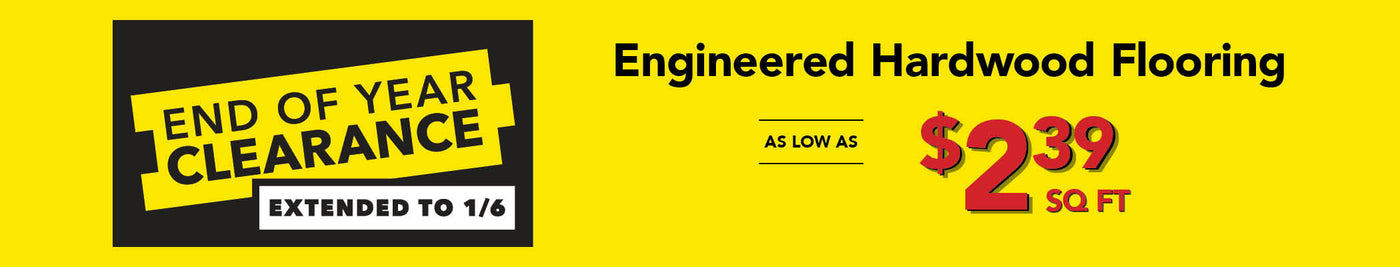 Engineered Hardwood Flooring as low as $2.39 per square foot