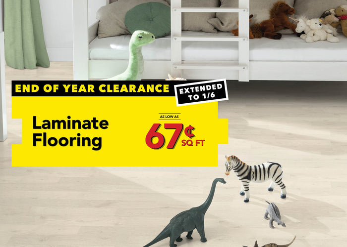 Laminate Flooring as low as 67¢ per square foot