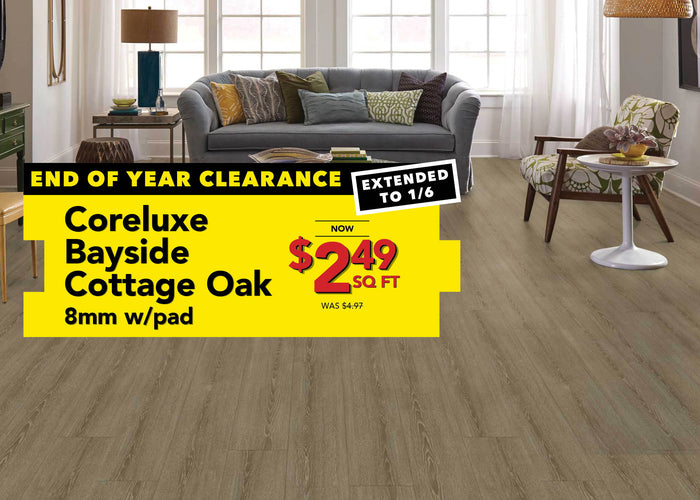 Coreluxe Bayside Cottage Oak now $2.49 per square foot