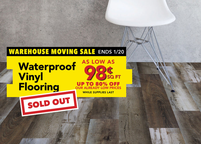Waterproof Vinyl Flooring as low as 98¢ sold out