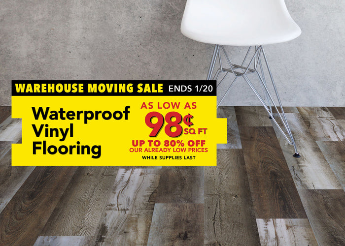 Waterproof Vinyl Flooring as low as 98¢