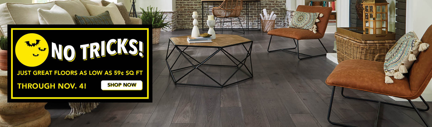 No Tricks Just Great Floors as low as 59 cent sq ft through November 4 shop now