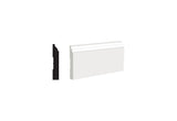 WM623 1/2 in. Thick x 3-1/4 in. Tall x 12 ft. Length MDF White Painted Baseboard