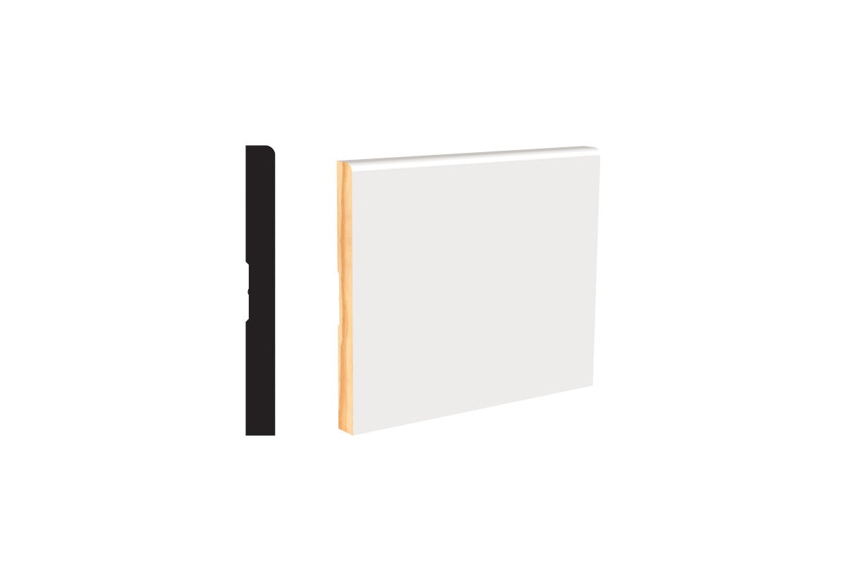 WP432E PFJ 9/16 in. Thick x 5-1/2 in. Tall x 8 ft. Length White Baseboard