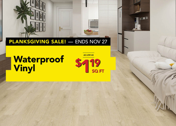 Waterproof Vinyl as low as $1.19 per square foot