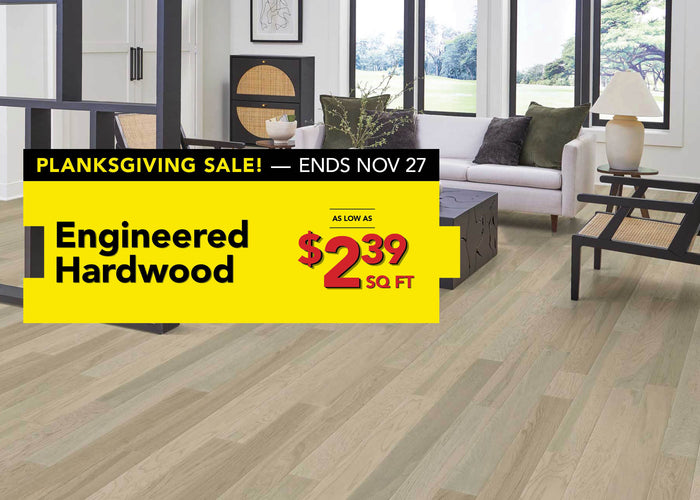 Engineered Hardwood as low as $2.39 per square foot