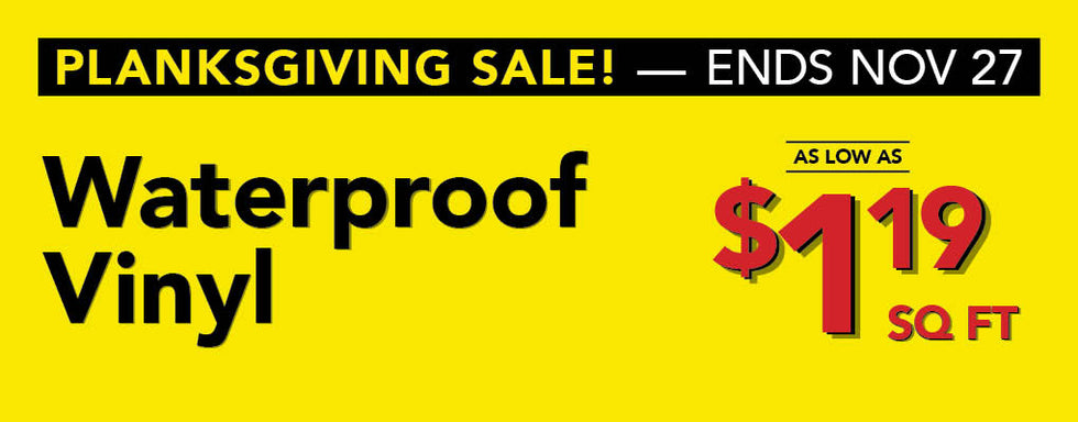 Waterproof vinyl as low as $1.19 per square foot