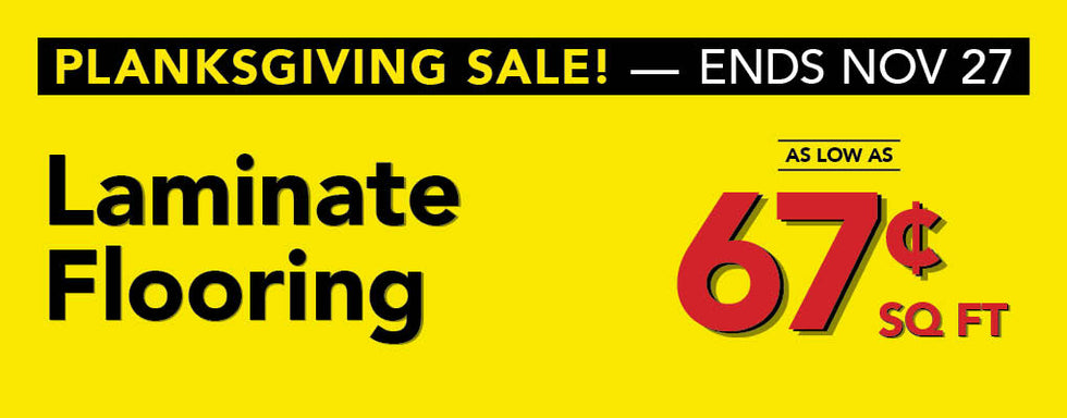 Laminate flooring as low as 67 cent per square foot
