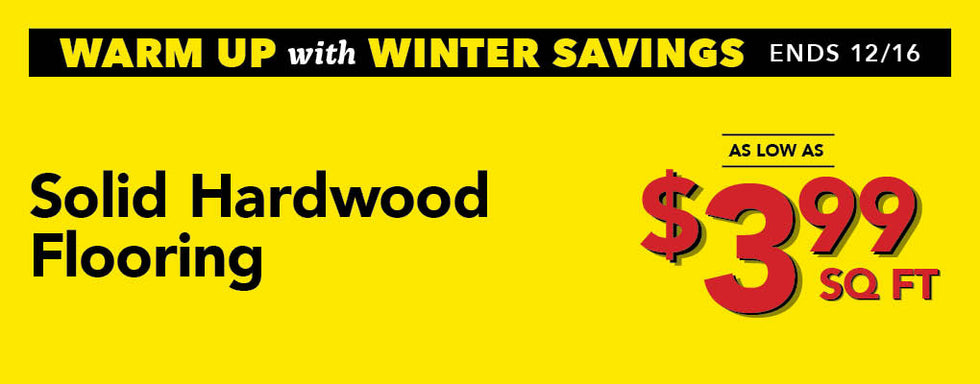 solid hardwood flooring as low as $3.99 per square foot