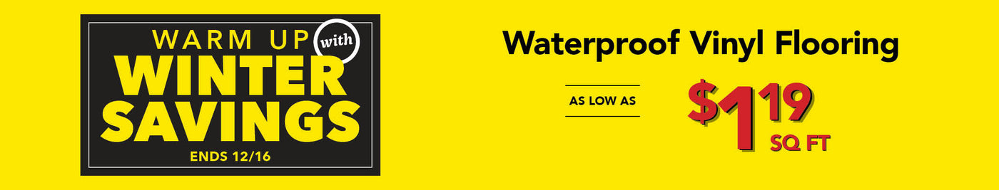waterproof vinyl flooring as low as $1.19 per square foot