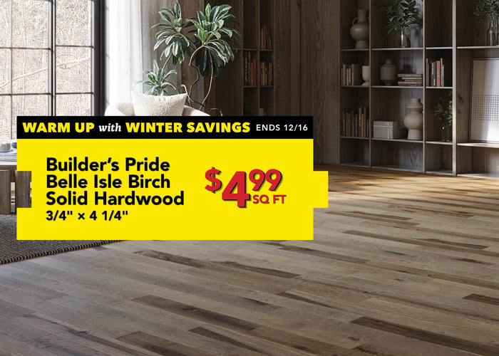 builder's pride belle isle birch solid hardwood $4.99 per square foot