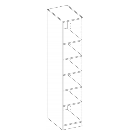 15 in. Wide x 24 in. Deep x 84 in. Tall - Walnut 5 Shelf Closet