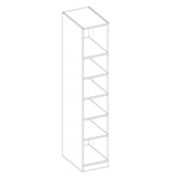 15 in. Wide x 24 in. Deep x 84 in. Tall - Walnut 5 Shelf Closet