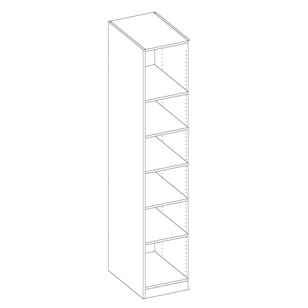 15 in. Wide x 24 in. Deep x 84 in. Tall - Walnut 5 Shelf Closet