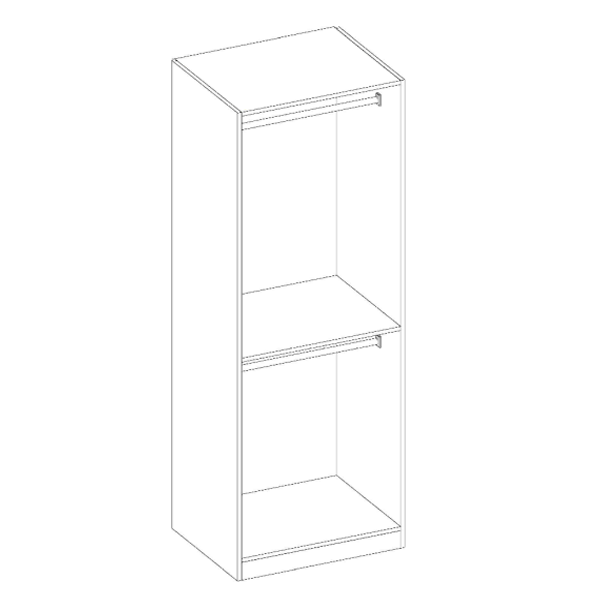 30 in. Wide x 24 in. Deep x 84 in. Tall - Walnut Dual Hanging Closet