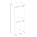 30 in. Wide x 24 in. Deep x 84 in. Tall - Walnut Dual Hanging Closet