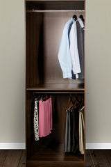 30 in. Wide x 24 in. Deep x 84 in. Tall - Walnut Dual Hanging Closet