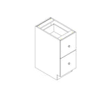 15 in. Wide x 24 in. Deep x 34.5 in. Tall - White 2 Drawer Closet Cabinet