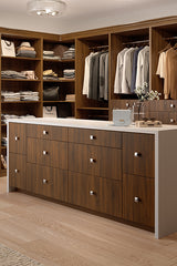 24 in. Wide x 24 in. Deep x 34.5 in. Tall - Walnut 3 Drawer Closet Cabinet