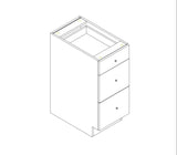 24 in. Wide x 24 in. Deep x 34.5 in. Tall - White 3 Drawer Closet Cabinet