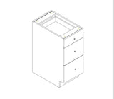 30 in. Wide x 24 in. Deep x 34.5 in. Tall - Walnut 3 Drawer Closet Cabinet