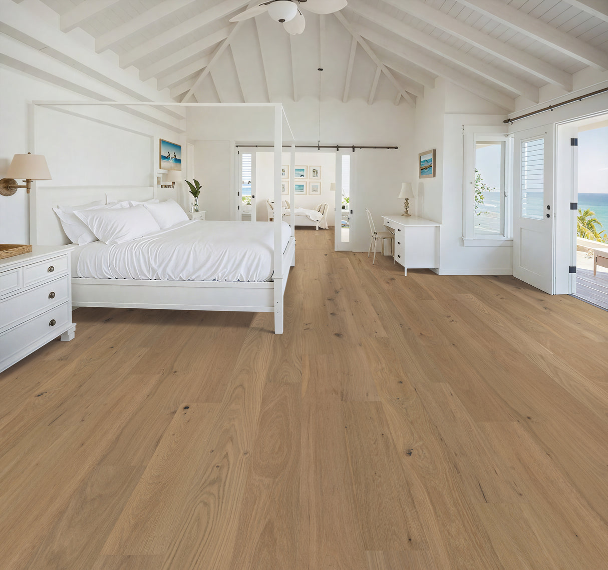 3/8 in. Shoreside White Oak Prefinished Engineered Hardwood Flooring 6.50 in. Wide - Sample