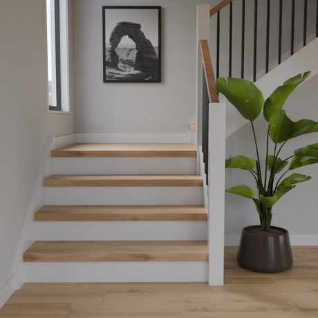 Woodley Oak 48 in Length Square Retro Fit Tread