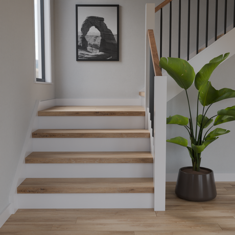 Island Oak 48 in Length Square Retro Fit Tread