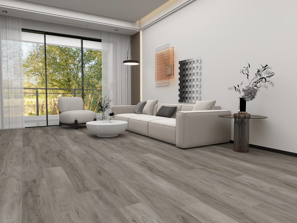 3.2mm Silver County Birch Waterproof Rigid Vinyl Plank Flooring