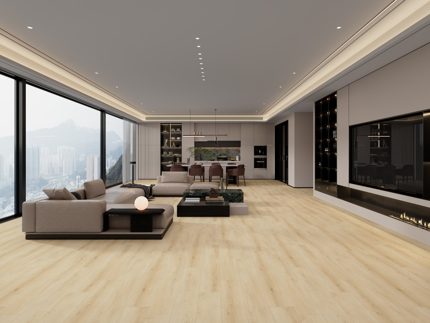 5mm w/ Pad Scandinavian Oak Waterproof Rigid Vinyl Plank Flooring 7.17 in. Wide x 48.03 in Long