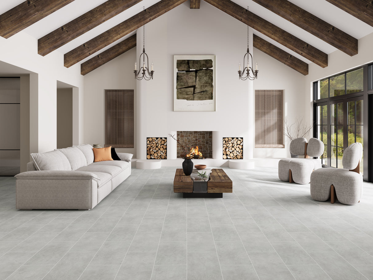 6.5mm w/pad Hearth Stone Waterproof Rigid Vinyl Tile Flooring 12.2 in. Wide x 24.4 in Length