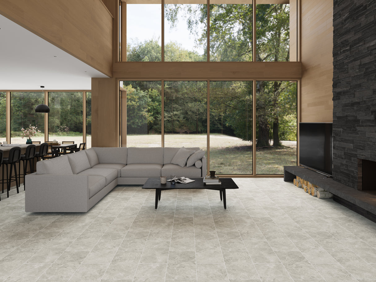 6.5mm w/pad Verona Marble Waterproof Rigid Vinyl Tile Flooring 12.2 in. Wide x 24.4 in Length