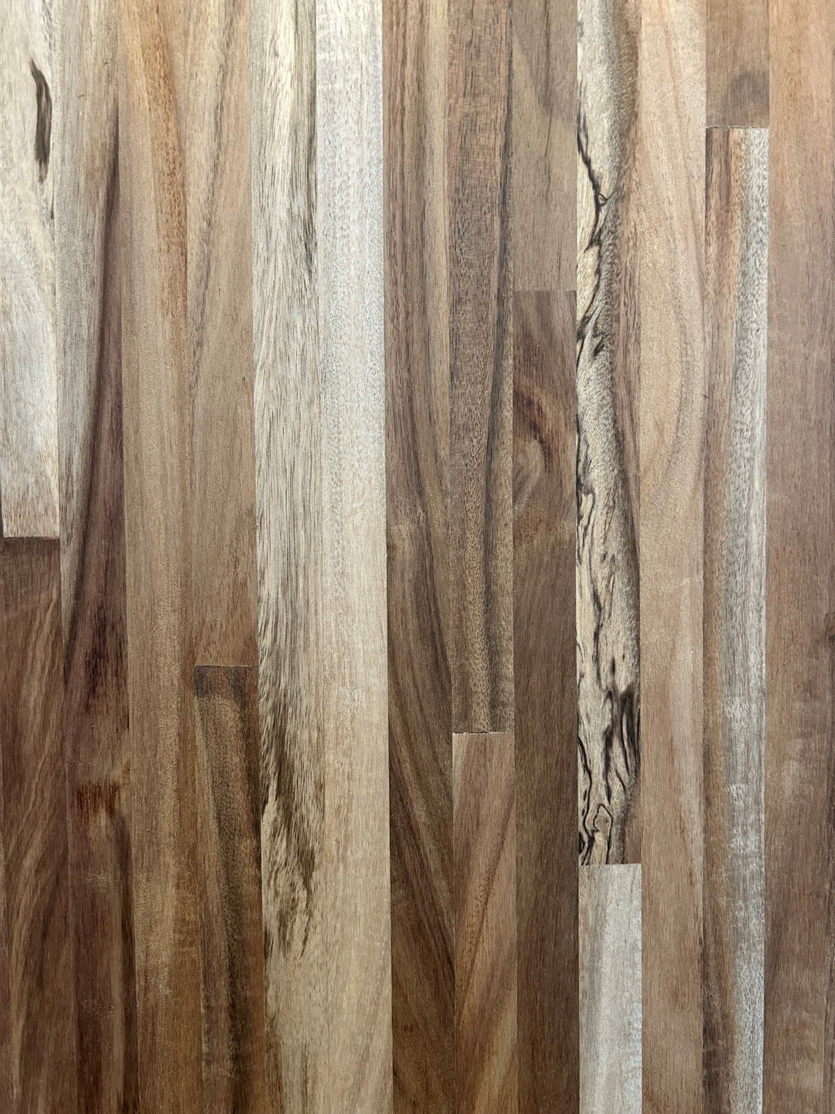 Unfinished Short Leaf Acacia 12 ft. L x 25 in. W x 1-1/2 in. Thick Solid Butcher Block Countertop