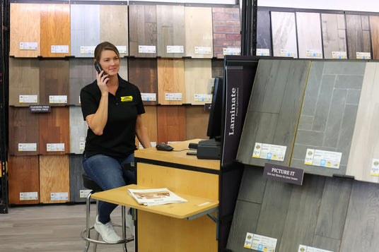 Lumber Liquidators store associate on the phone