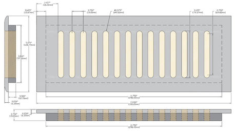 CLX Honey Mead Oak 4 x 12 Drop In Grill