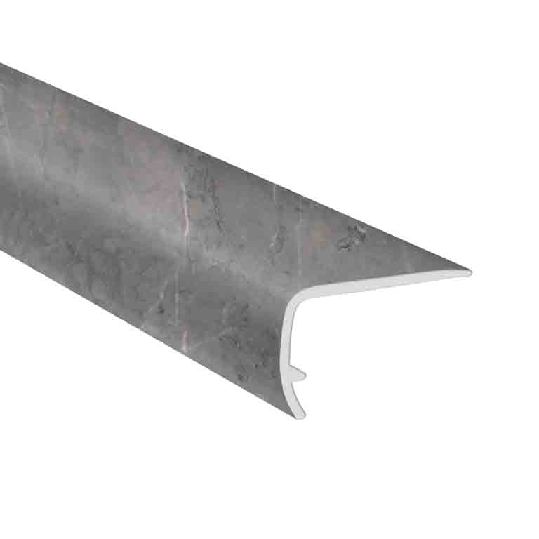 Grigio Terrazzo Waterproof 2.25 in wide x 7.5 ft Length Low Profile Stair Nose