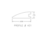 Prefinished Golden White Oak 2.25 in. Wide x 6.5 ft. Length Reducer