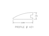 Prefinished Golden White Oak 2.25 in. Wide x 6.5 ft. Length Reducer