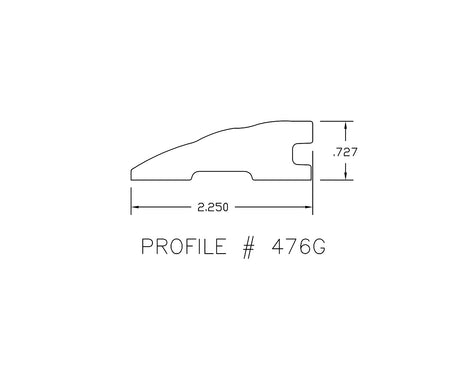 Prefinished Tobacco Road 2.25 in. Wide x 6.5 ft. Length Reducer