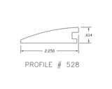 Prefinished Tarpon Bay White Oak 2.25 in. Wide x 6.5 ft. Length Reducer
