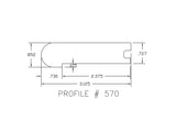 Prefinished East Hampton Oak 3/4 in. Thick x 3.13 in. Wide x 6.5 ft. Length Stair Nose