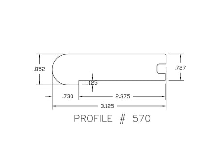 Prefinished Golden Mahogany Hardwood 3/4 in. Thick x 3.125 in. Wide x 78 in. Length Stair Nose