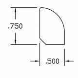 Prefinished Classic Mahogany Hardwood 1/2 in. Thick x 0.75 in. Wide x 78 in. Length Shoe Molding