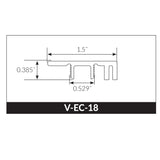 Bay Bridge Oak Waterproof Hybrid Resilient 1.5 in. Wide x 7.5 ft. Length End Cap