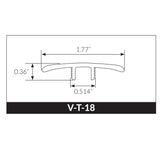 Bay Bridge Oak Waterproof Hybrid Resilient 1.77 in. Wide x 7.5 ft. Length T-Molding